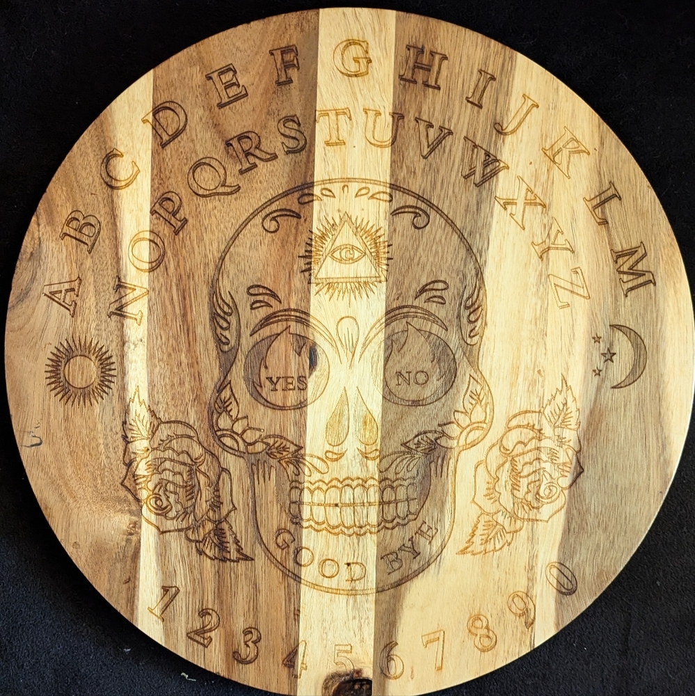 Dis de Los Muertos Sugar Skull Ouija Board Halloween Lazy Suzan